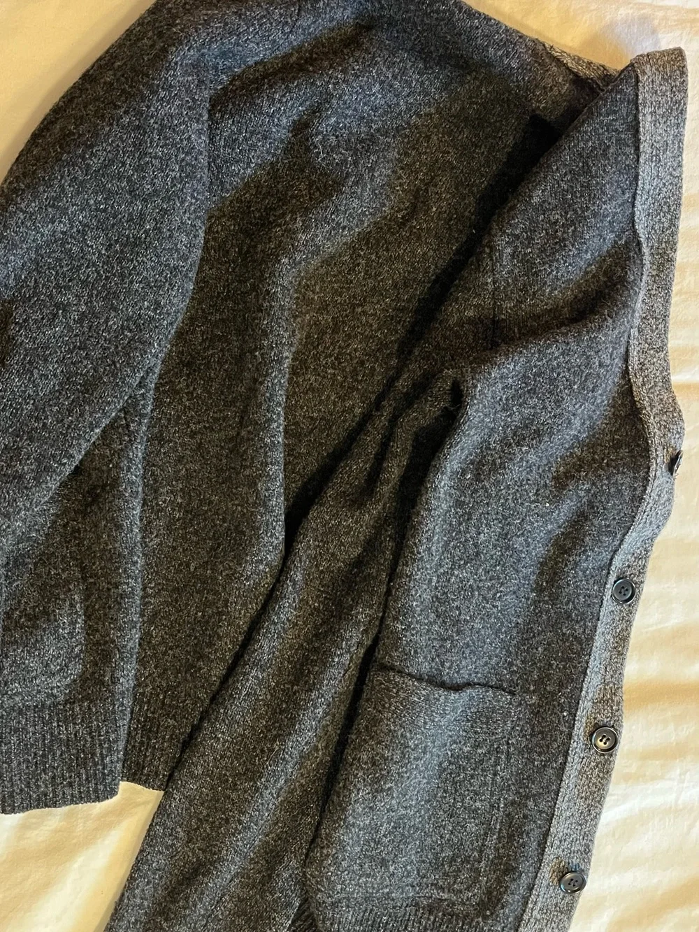 J Crew Cardigan | 100% Lambs Wool | Dark Gray | Small
